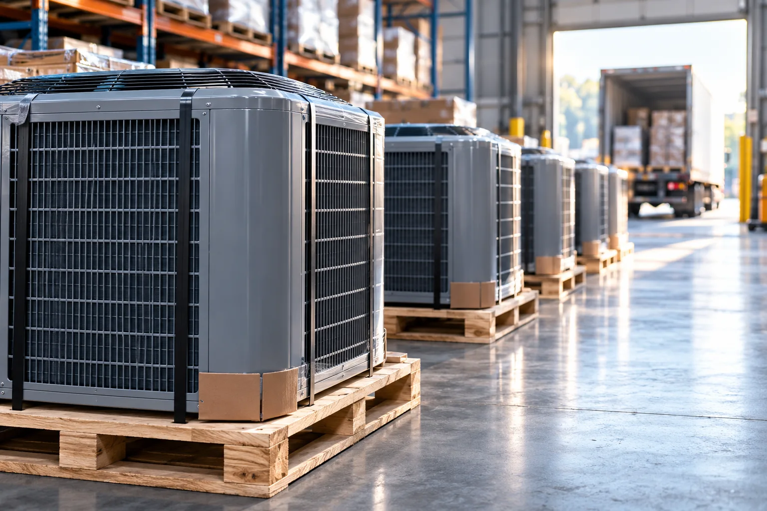 Illustration of packaged HVAC equipment, not a data chart.